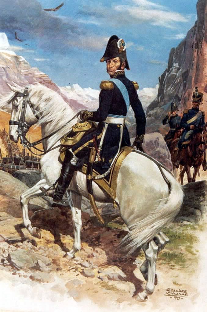 General San Martín cruzando los Andes